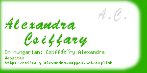alexandra csiffary business card